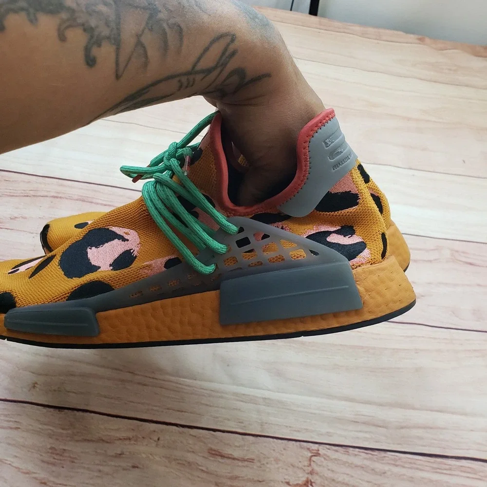 adidas Pharrell Williams‎ Hu NMD Animal Print Mens 13 Orange GZ4439 Z44